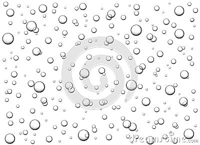 Realistic bubbles on white background. Vector seamless pattern Vector Illustration